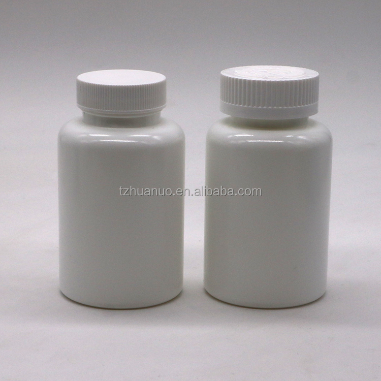 Customized Logo 175mL Round Shape PE Plastic Bottle for Solid Tablet Capsule Storage