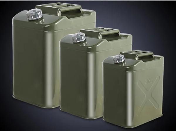 Empty 5L 10L 20L Oil Container Portable Petrol Drum diesel Jar Metal Fuel