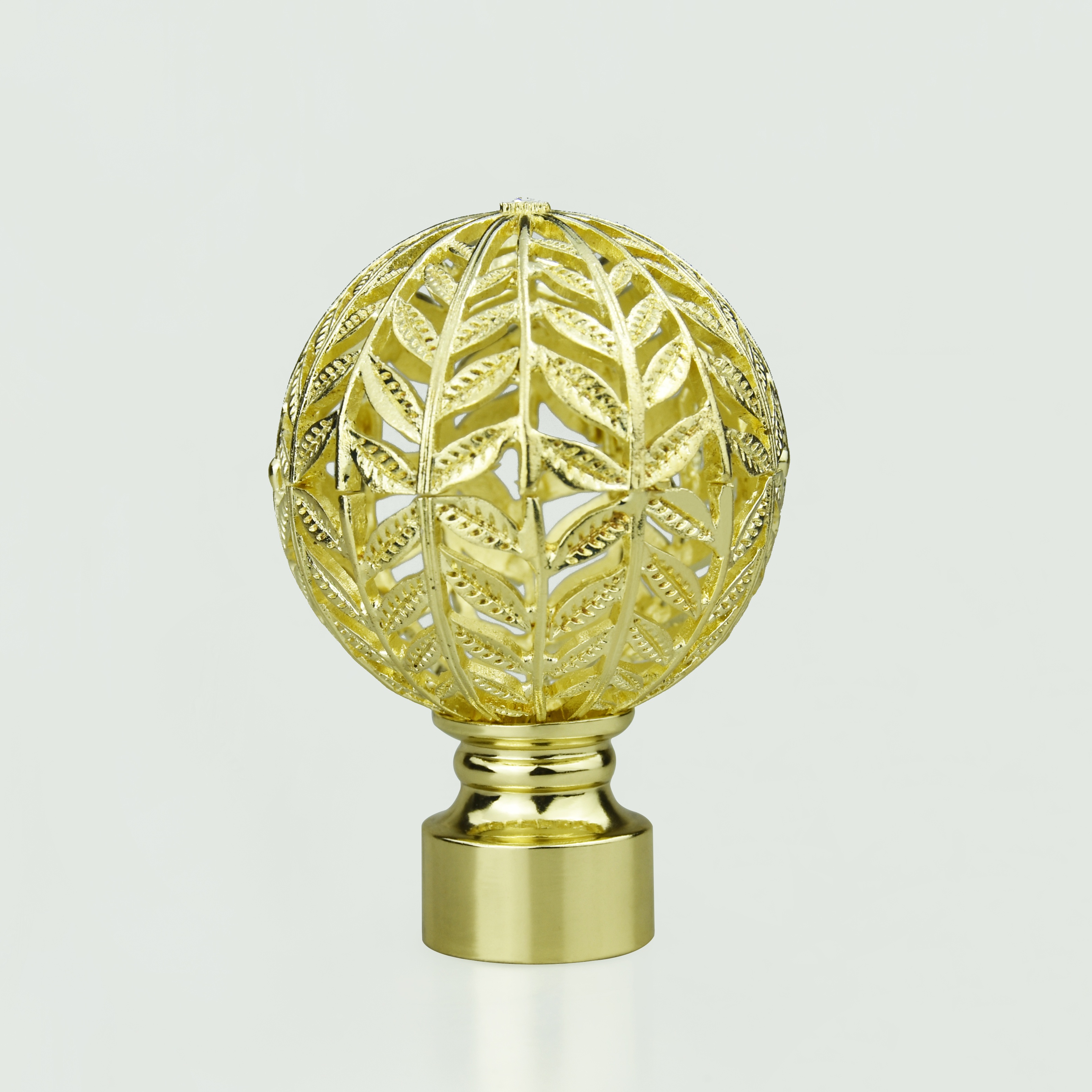 Factory direct wholesale new design golden crystal diamond metal curtain finials curtain rod accessories