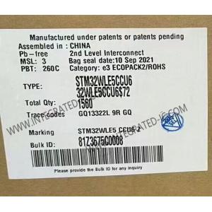 STM32WLE5CCU6 256 Kbytes Flash RF Transceiver IC 48-UFQFN Surface Mount