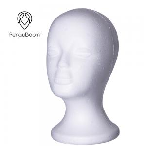  High Hardness Large Size Male Female Styrofoam Head With Makeup Manufactures