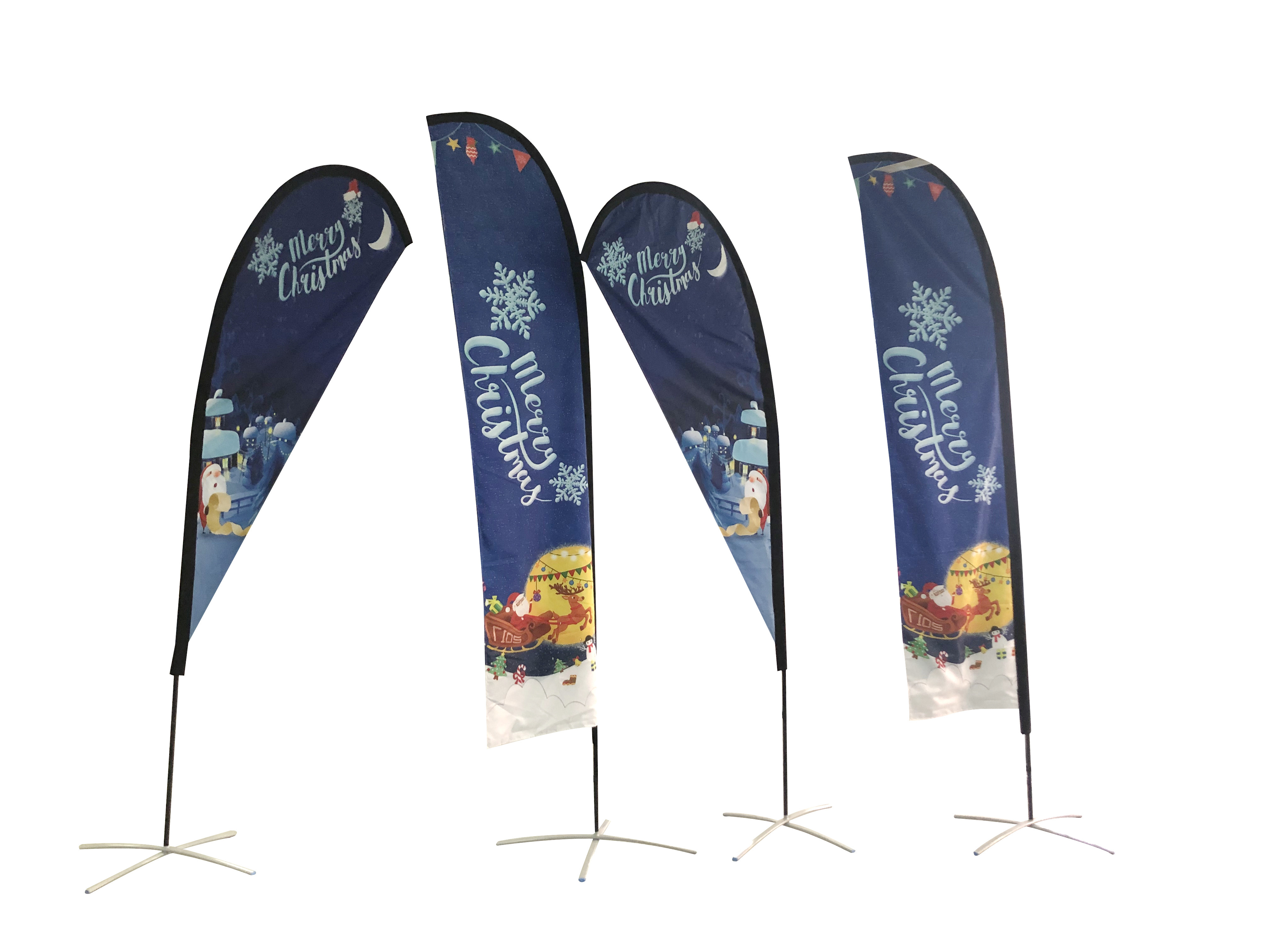 230gsm Polyester Custom Beach Flag Wind Resistant For Promotion Event