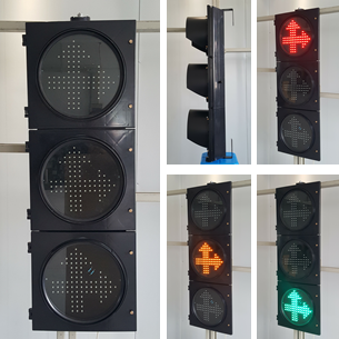3-Aspect RYG Double-Arrow Road Traffic Light 300MM Red Yellow Green