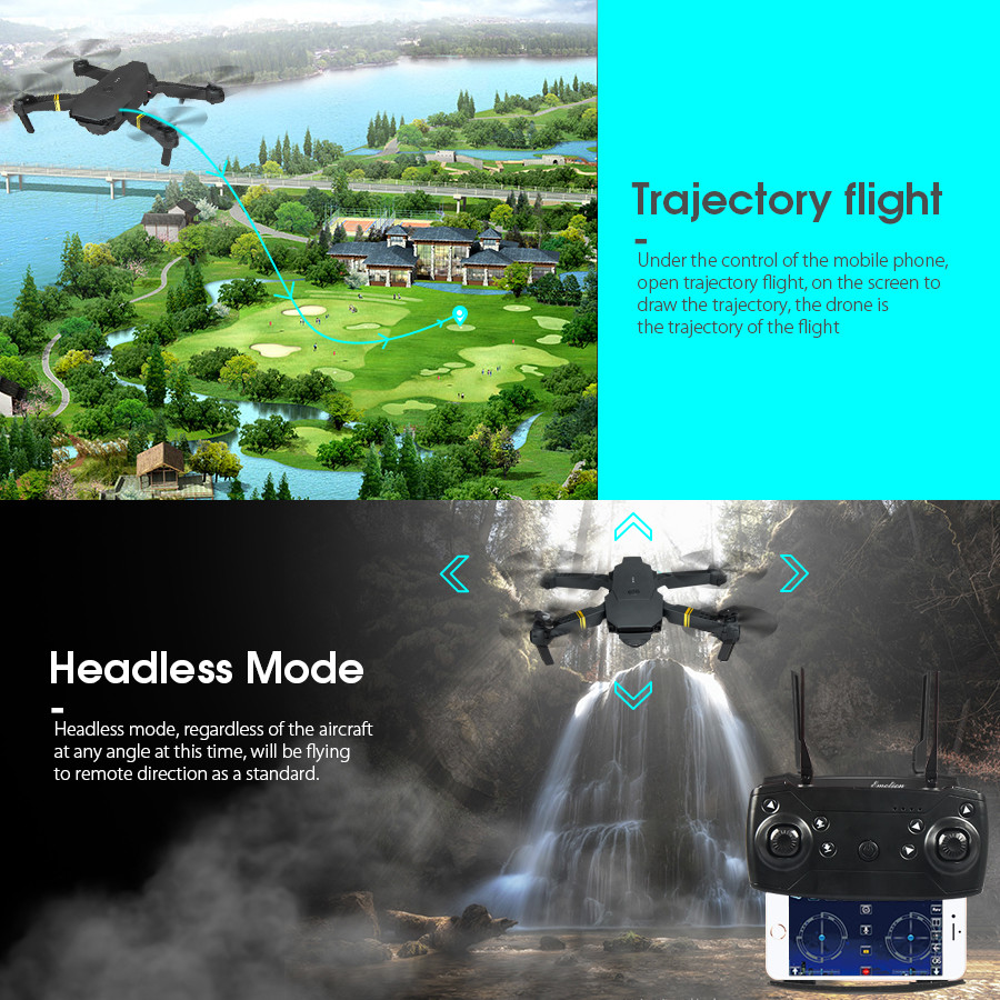 E58 Drone WIFI Mini UAV Headless Mode Quadcopter Helicopter Wide Angle Camera Drones