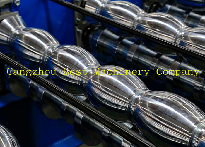 Steel Coils Color Roofing 7KW Glazed Tile Roll Forming Machine