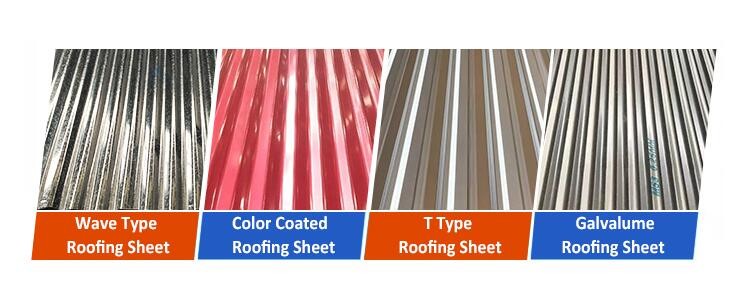 ASTM A653 Galvanised Metal Roofing Sheets Gauge 26 Building Material