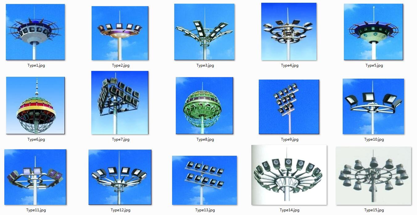 20meter galvanized steel Outdoor soccer and cricket field landscape high mast pole light with high power LED light