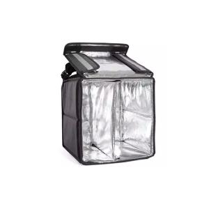 Polyester Pizza Insulated Lunch Bag Reusable With Reflective Stripe