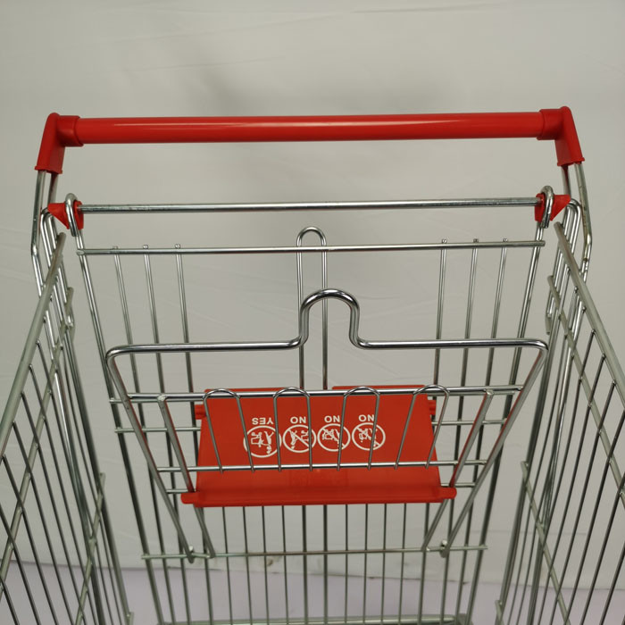 Galvanized Metal Net Basket Supermarket Shopping Cart 210L Super Large Capacity