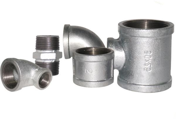 Zinc - Coated Hydraulic Pipe Fittings , Galvanized Cross Pipe Fitting Various