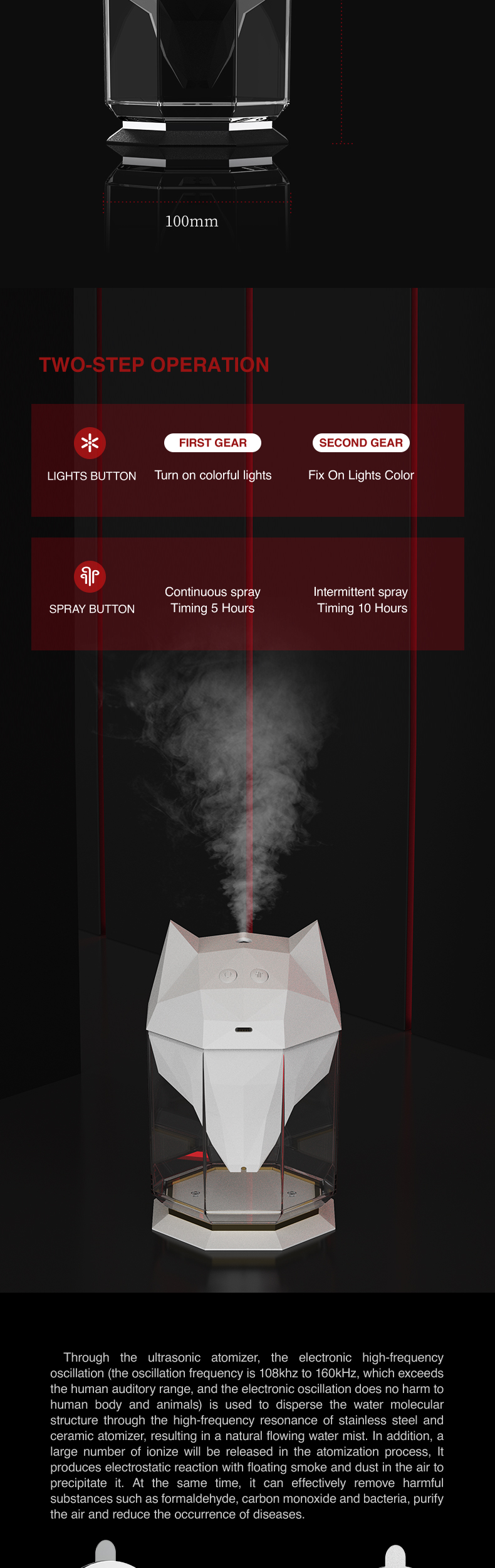 Wholesale Creative Design 600ML Large Capacity Aromatherapy Ultrasonic Diffuser Portable Mist Air Humidifier For Desktop