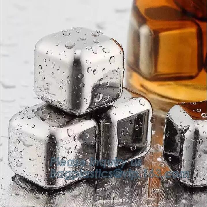 Bar accessories recyclable stainless steel whiskey ice cube stones, Stainless Steel Ice bar cooler, steel bar cold fresh