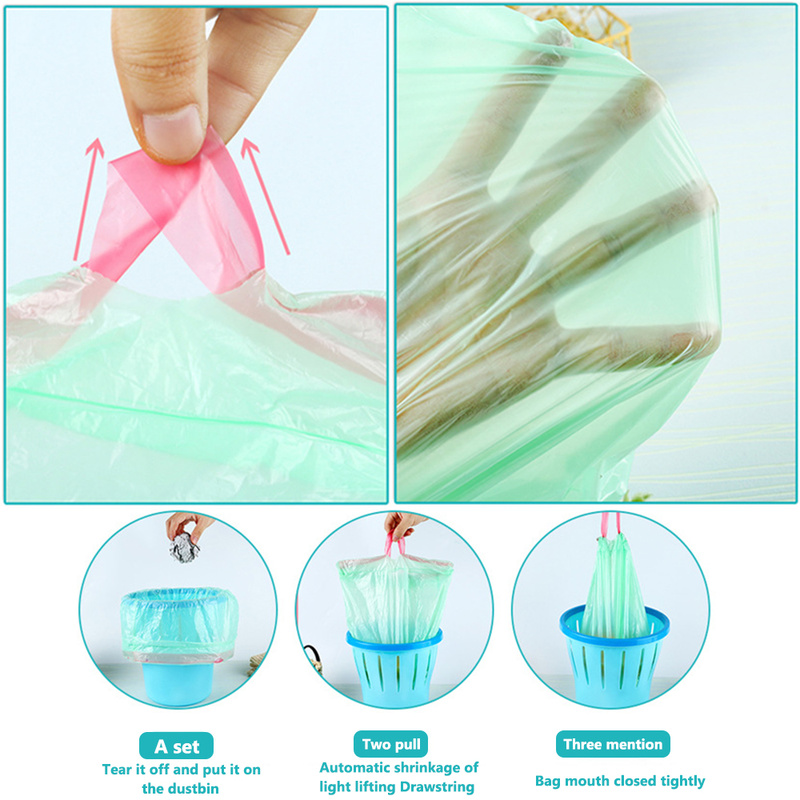 Customized Logo Plastic Garbage Bags On Roll For Convenient Waste Collection
