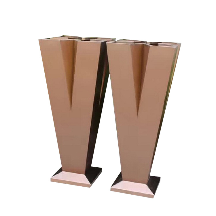 X type tall flower pot cross metal flower planters