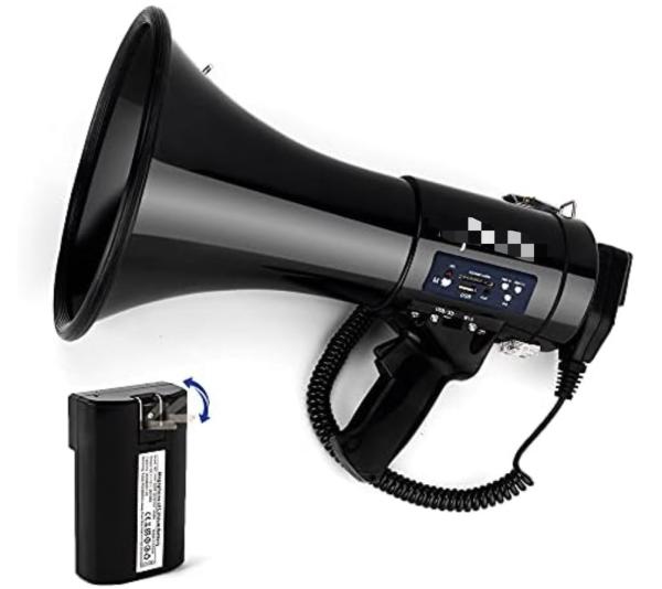 Rechargeable Military School Megaphone Bluetooth Speaker Police Siren Megaphone