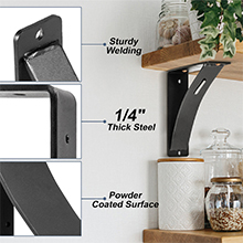 15x24inch Heavy Duty Shelf Bracket for Standard/Nonstandard Countertop