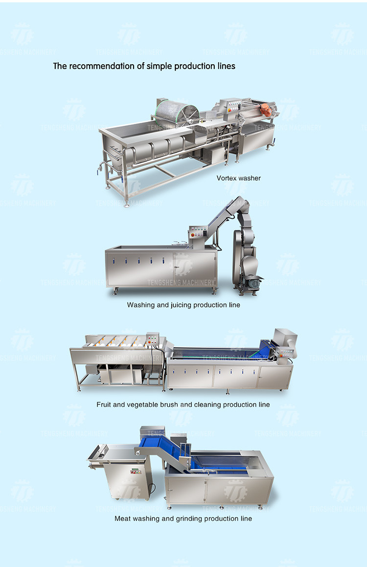 380V Integrating Spinach Washing Machine , Blasting Isolating Potato Cleaning Machine