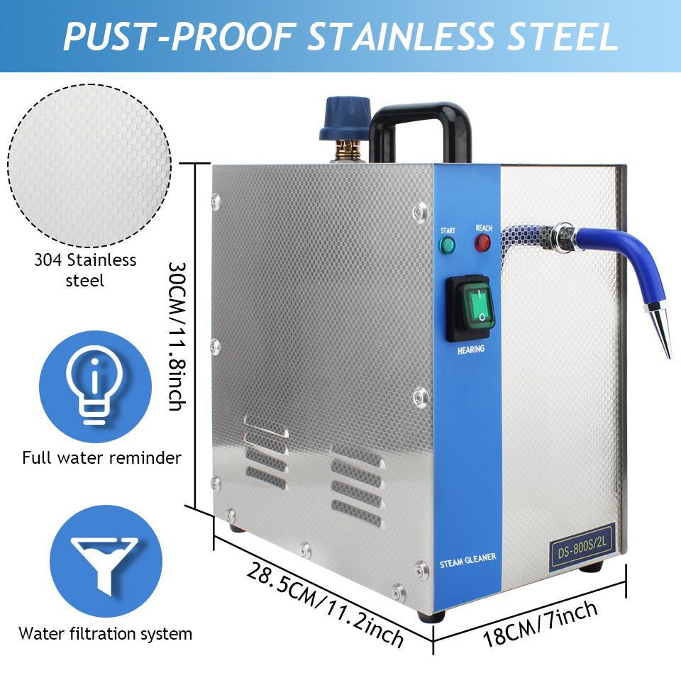 1300W Jewelry Cleaning Machines 2L polisher Ring Steam Cleaner