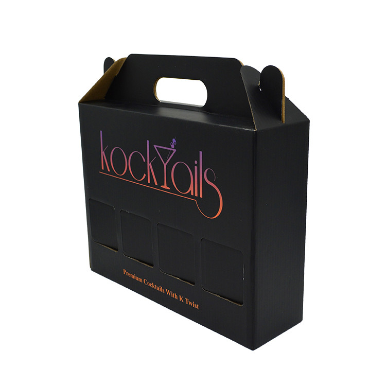 Foldable Wine Bottle Shipping Box , OEM oDM 4 Bottle Wine Gift Box