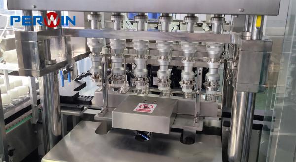 PLC Touch Screen Controlled Media Filling Machine Easy Operation Conveyor Belt