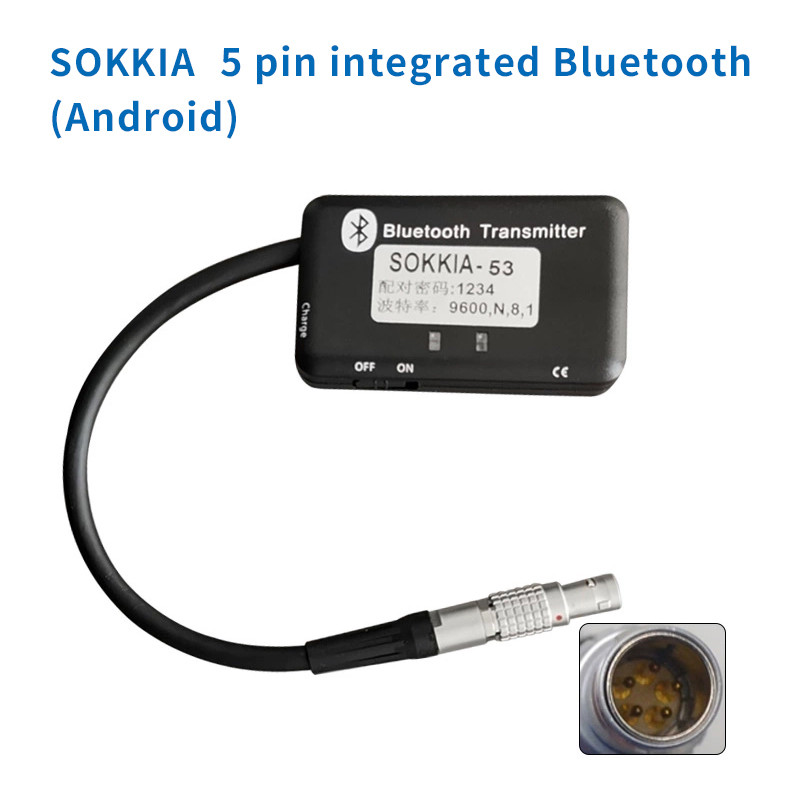 Bluetooth Adapter for SOKKIA Total Station 5 Pin with Charger and cable Android and iOS Systems