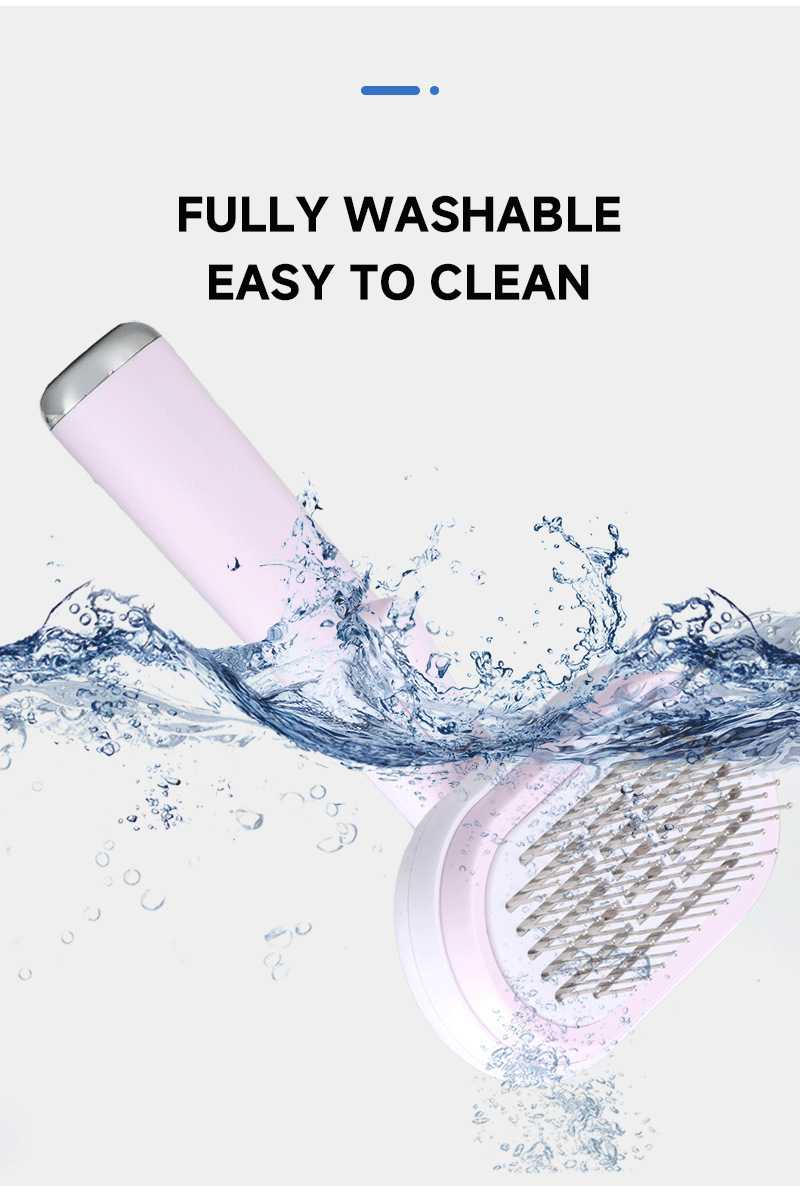 Hair Dematting Pin Comb Pet Grooming Kit Self Cleaning Slicker Brush Shedding Tool
