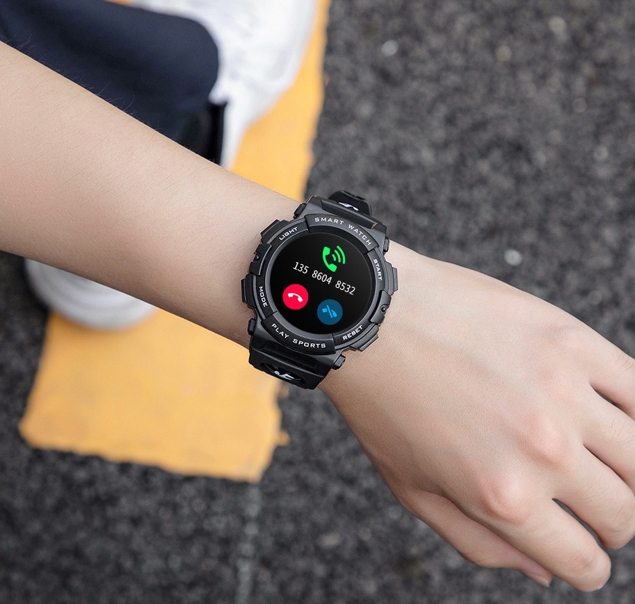Vibration Reminder IOT Bluetooth Smartwatch 150mAH Waterproof 1.09 Inch
