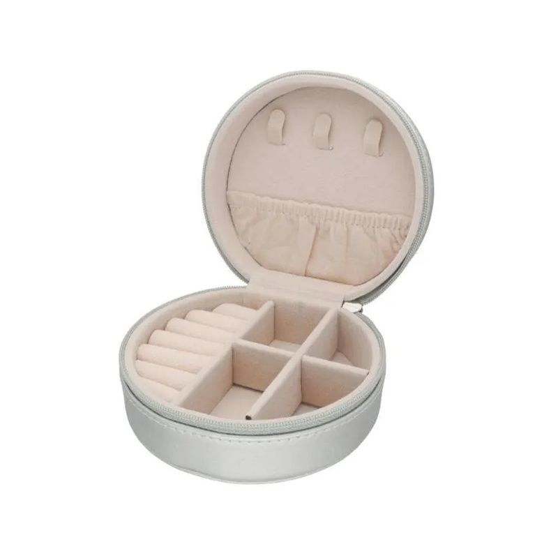 PU Leather Jewelry Set Gift Box with Zipper, China Wholesale Luxury Festival Jewellery Packaging Box, Ring/Necklace Storage Shipping Journey Box