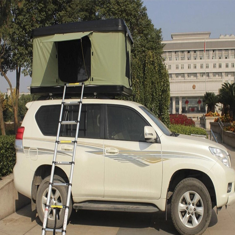 Double Layer Rooftop Camping Tent For Car , 2-3 / 3-4 Person Hard Shell Roof Top Tent