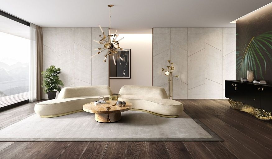 Black Modern Coffee Table Round Marble Top Nordic For Living Room Decor