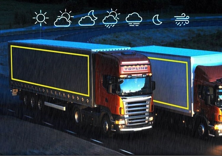 Clear High Visibility ECE 104R Retro Reflective Marking Tape Sticker For Vehicles