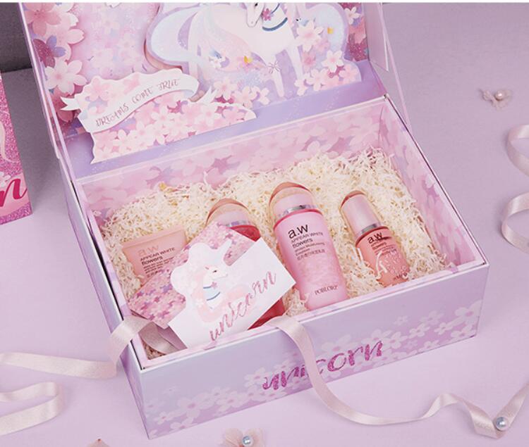 3D Unicorn Crafting Subscription Art Paper Gift Box For Wedding Favor Baby Birthday