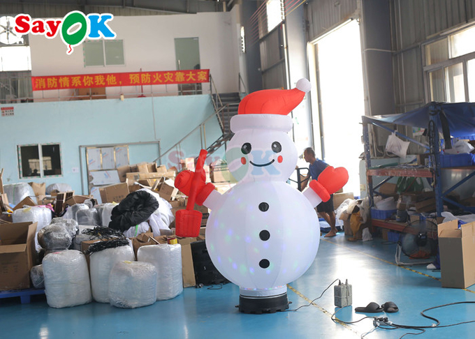 Oxford Cloth Inflatable Holiday Decorations Air Model Pvc Inflatable Rotating Christmas Snowman