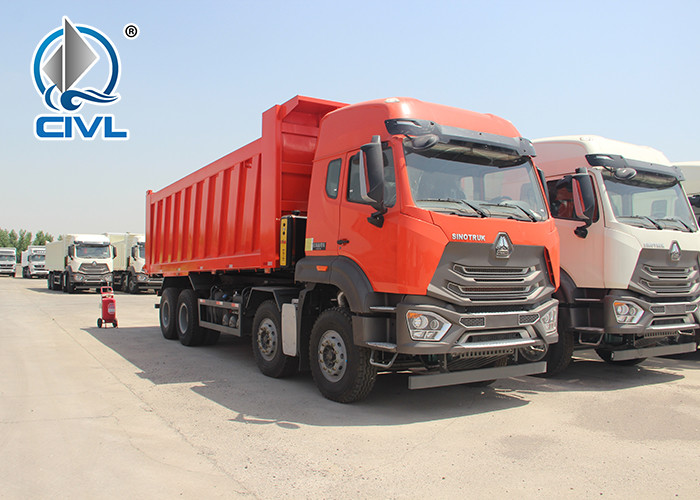 NEW 8X4 Sinotruk Howo Dump Truck A7 371 HP 12 Wheels LHD 60 Tons 20 - 30 CBM ZZ3317N3867N1