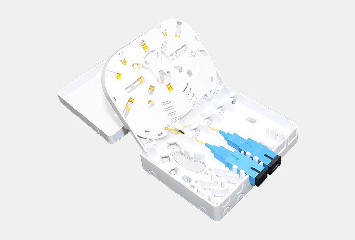 SM / MM Fiber Wall Outlet Box 4 Core Outdoor Fiber Termination Box