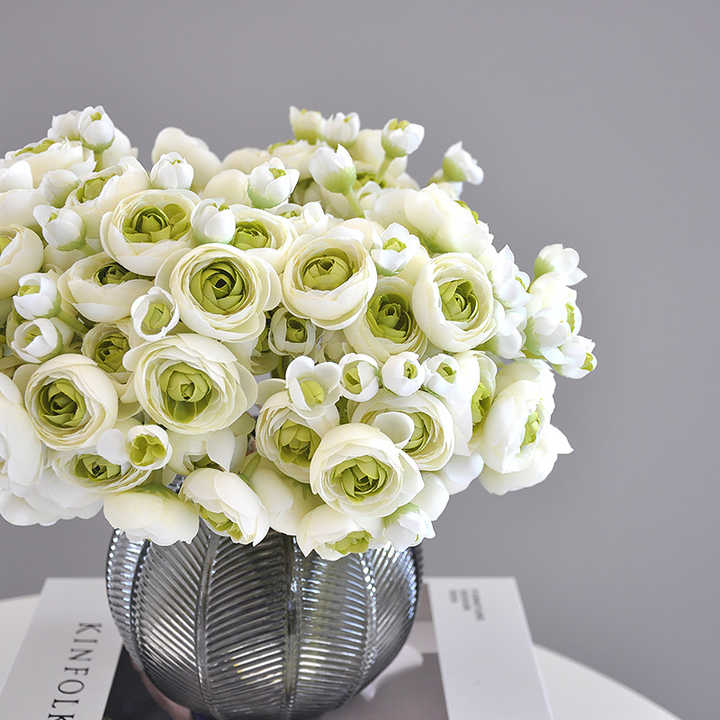 6 Heads Peony Bouquets Artificial Flowers Faux Peony Silk Flower for Wedding Home Decor