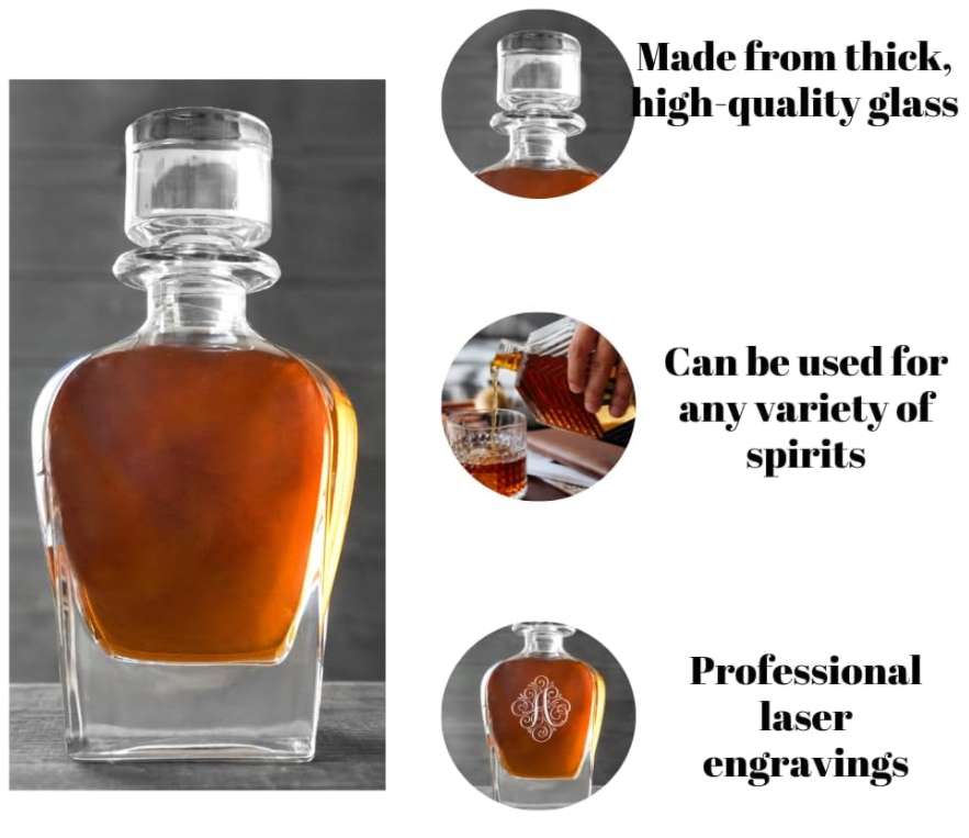 750mL Custom Glass Bottle Healthy Lead-free Material Screw Cap Transparent Leak-proof