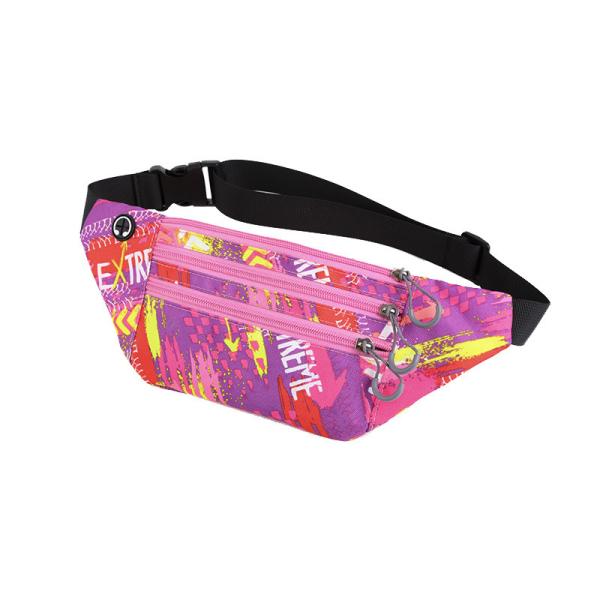 Custom 3-Zipper Pockets Sports Workout Traveling Running Waist Bag Fanny Pack