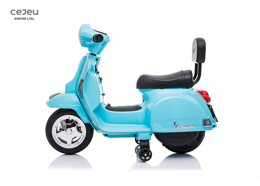 EN62115 Mini Vespa Scooter 6V 3KM/HR Mp3 Play For 5 Year Olds