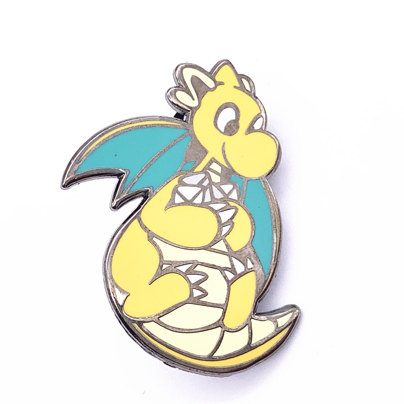 3D Wing Custom Metal Badges , Plated Gold Metal Enamel Pin Badges