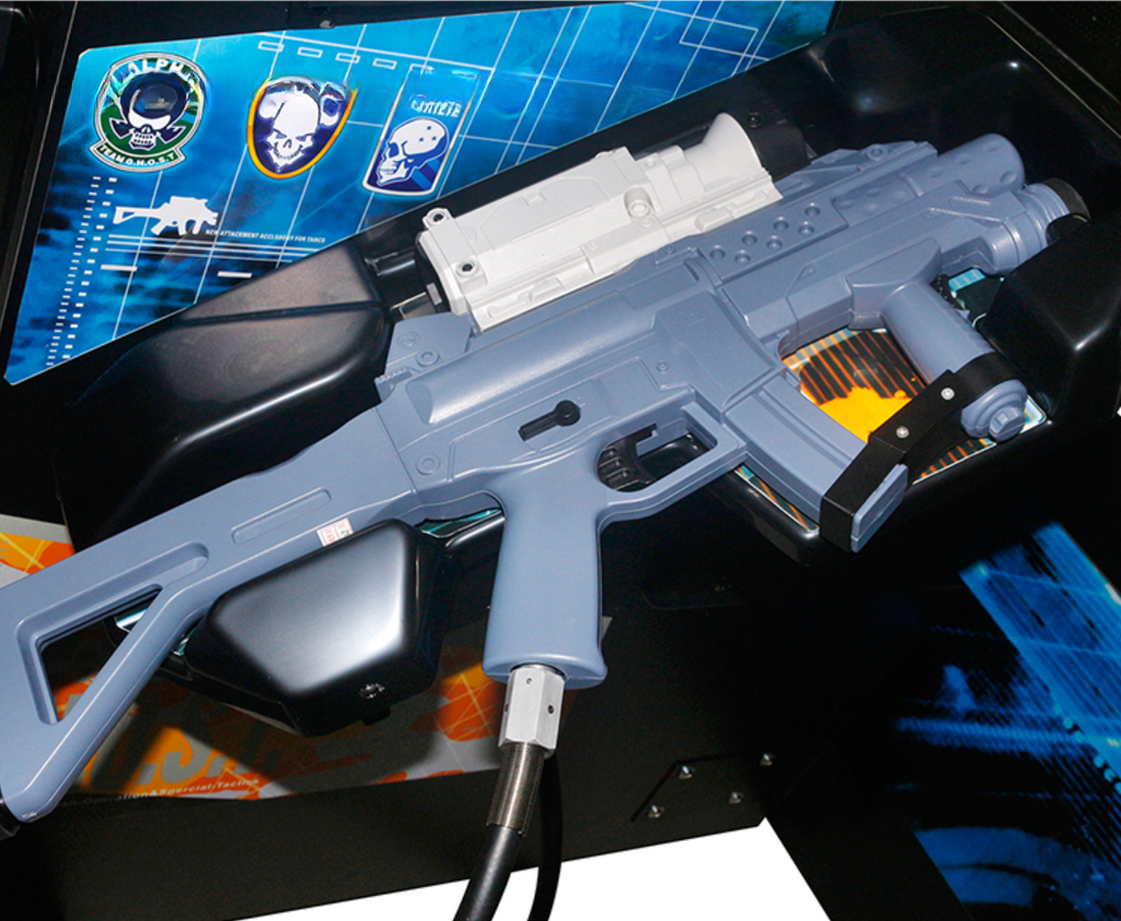 Dreamland amusement simulator coin operated arcade Operation Ghost gun shooting game machine