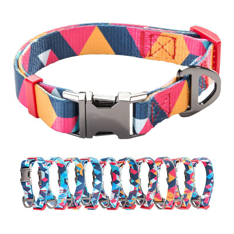 Waterproof Training Designer Dog Pet Collars Print Pattern Bulk Retractable Para Perros