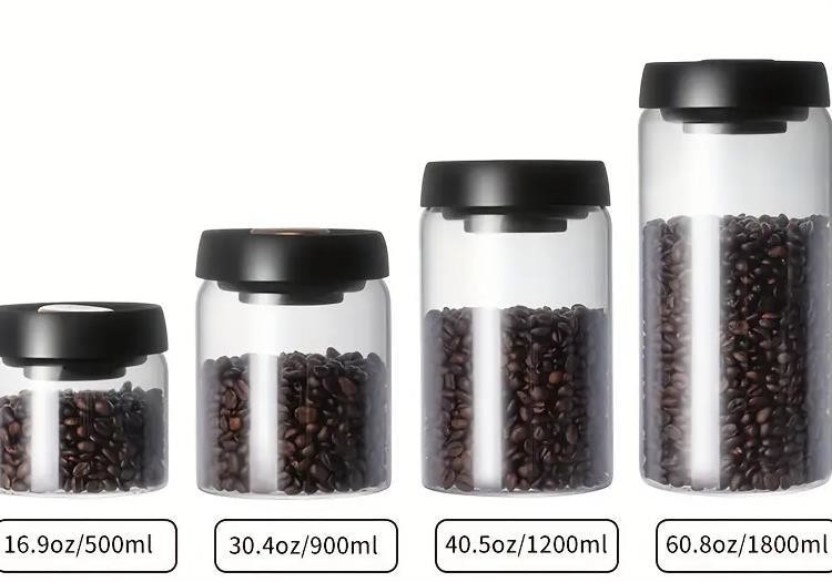 500ml Borosilicate Glass Coffee Jar For Coffee Beans And Kitchen Storage