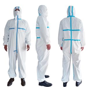 Jumpsuit Structure Disposable Protective Suit  For Healthcare Custom Size