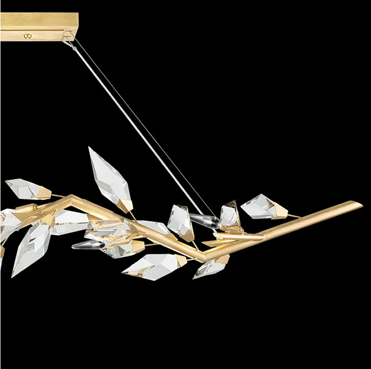 Art Deco Decorative Modern Crystal Chandelier Rhombus Shaped OEM