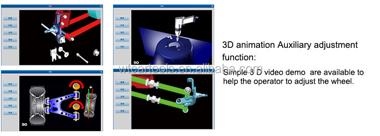 Dual Screen 3D Four Wheel Alignment System with Lenovo M881S Computer