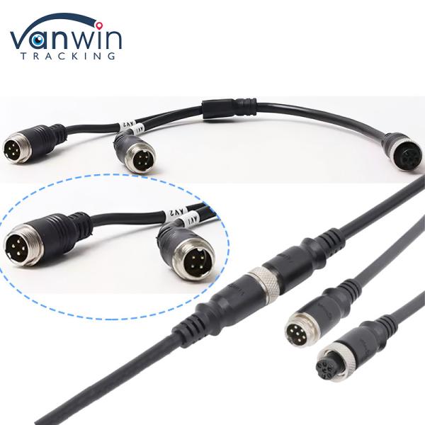 6 Pin Aviation Female To Dual 4P Male Aviation Adapter Cable For Vehicle