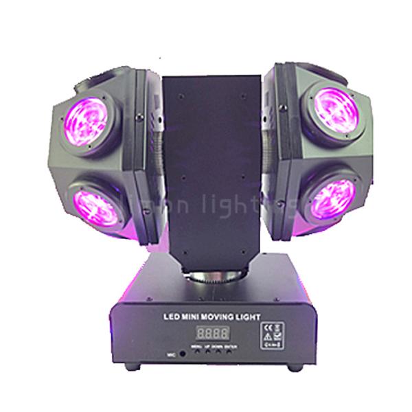 Infinite Rotation Double Heads Mini Mobile DJ Disco LED Ball Laser Moving Head Light