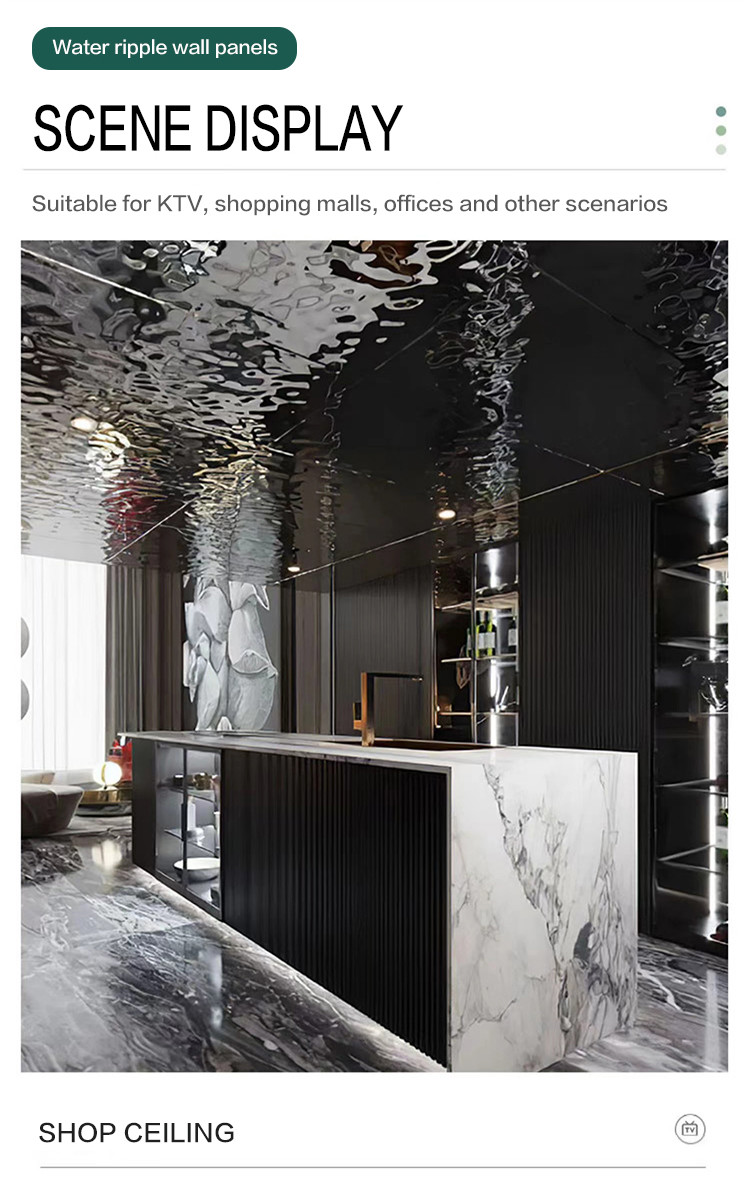 Water Ripple Panel New Design 1220*2440*5/8mm Flame Retardant Bamboo Charcoal Wood Eco-Friendly Square PVC Coated Water Ripple Panel Bamboo Fiber Wall