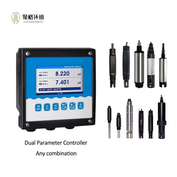  Dual Channel Water Quality Monitor PH ORP Conductivity Dissolved Oxygen ISE Sensor Water Meter Dual Parameter Water Analyzer Manufactures